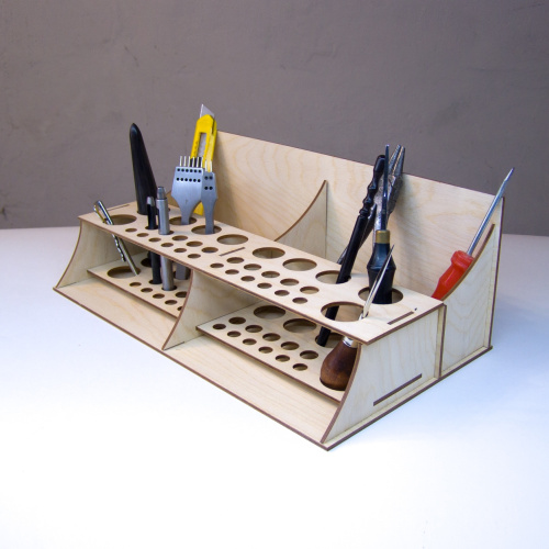 Органайзер для кожевенных инструментов "Компактный", дерево  AG ORG-321 - фото товара фото 2