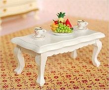 Столик журнальный для кукол 1:12 Белый/Орех/Махагон