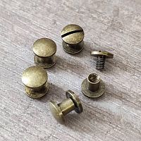 Винт ременной d=9 мм сферическая шляпка  - купить для кожевенного хобби