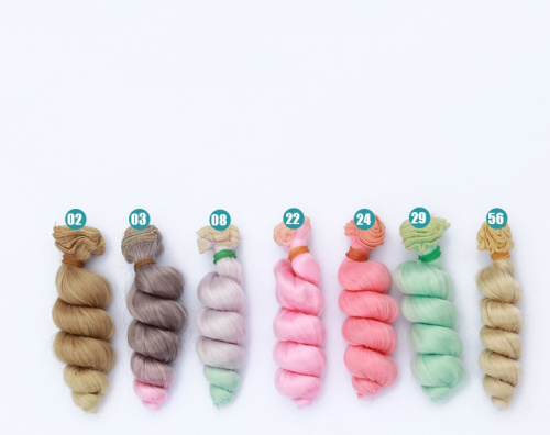 Трессы для кукол 15 см Волна крупная фото 6