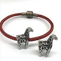 Бусина 5 мм для браслетов Жираф Сталь  - купить для кожевенного хобби