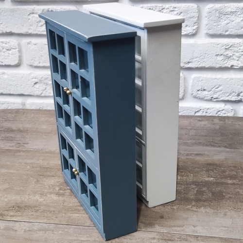 Шкаф для кукол посудный большой Белый/Серый фото 6 Шкаф для кукол посудный большой Белый/Серый фото 6