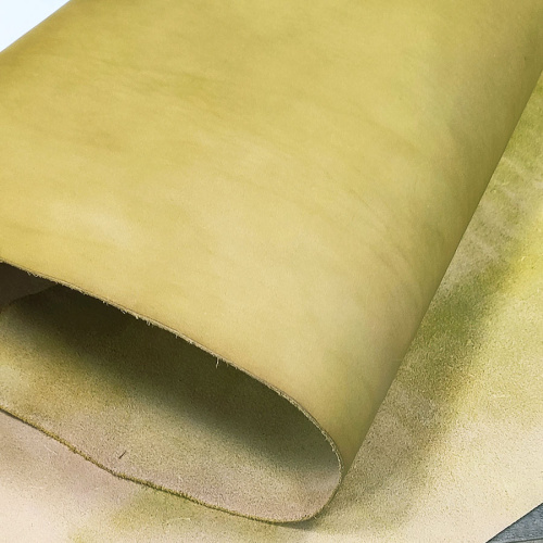 Кожа КРС 1,2-1,4 мм раст. дубл. Tempesti Светло-горчичный фото 4