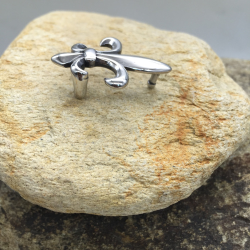 Застежка 12х6 мм для браслетов с шипом Лилия Сталь  BR-z51 - фото товара фото 2