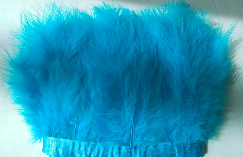 Перья индейки 13-15 см на ленте фото 14