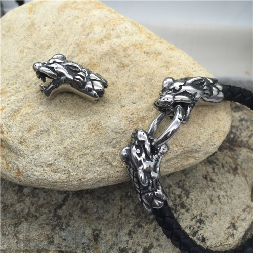 Концевик 6 мм для круглого браслета Зверь Сталь, 2 шт. фото 2