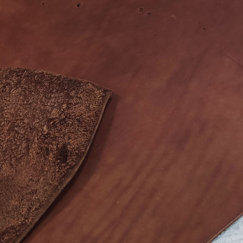 Кожа Вороток краст 2,1-2,5 мм Коньяк фото 3