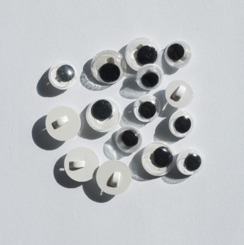 Глазки черно-белые пришивные для игрушек 2шт Глазки черно-белые пришивные для игрушек 2шт