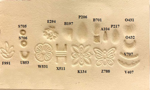 Штампы для тиснения по коже из набора поштучно фото 3