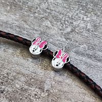 Бусина 4,5 мм для браслетов Минни Сталь  - купить для кожевенного хобби