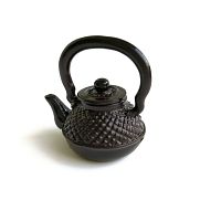 Чайник металлический черный для кукольной кухни Миниатюра 1:12  - купить для кожевенного хобби
