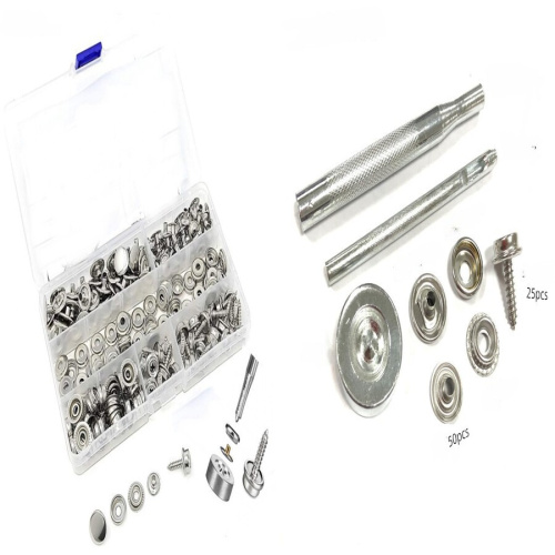 Кнопки 201 (кольцевые), набор 50 шт + 25 винтов, с  инструментами для установки  DBK-1515 - фото товара фото 5