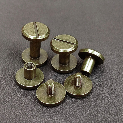 Винт ременной d=10 мм плоский Латунь, антик фото 4 Винт ременной d=10 мм плоский Латунь, антик фото 4