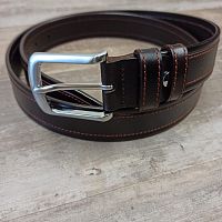 Ремень кожаный 35 мм толщ. 4 мм Темно-коричневый  - купить для кожевенного хобби