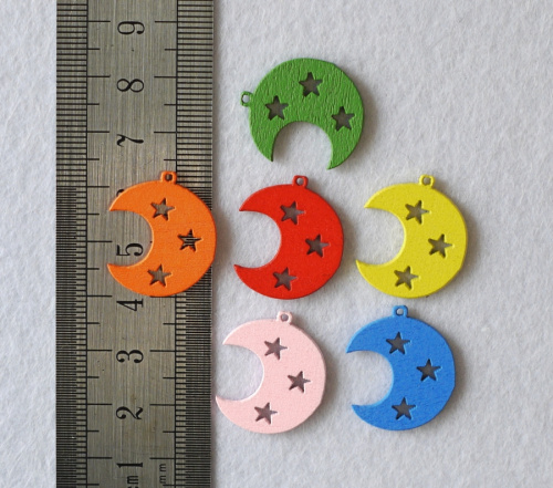 Подвески деревянные Луна 6 шт. | Галерея фото | Pava.pro Подвески деревянные Луна 6 шт. - фото товара