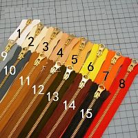 Молния металлическая №3 17 см зубья под золото YKK Япония