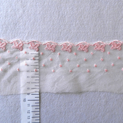 Кружево на сетке 50 мм Розовое   PKSR  50-01 - фото товара фото 2