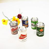 Металлические баночки Пиво 5 шт. для кукольной кухни  - купить для кожевенного хобби
