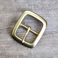 Пряжка 42 мм латунная с перекладиной L-122  - купить для кожевенного хобби