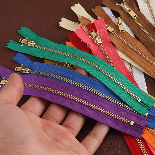 Молния металлическая №3 17 см зубья под золото YKK Япония фото 3