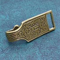 Карабин пружинный 16 мм латунь  - купить для кожевенного хобби