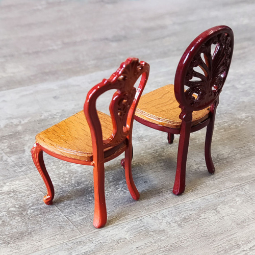 Стул винтажный для кукол Миниатюра 1:12 фото 5