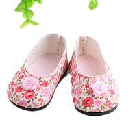 Балетки для куклы с цветочным рисунком 7 см  - купить для кожевенного хобби