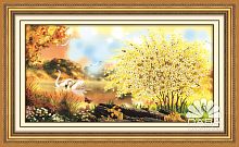 Набор для вышивки лентами Желтый пейзаж   - купить для кожевенного хобби