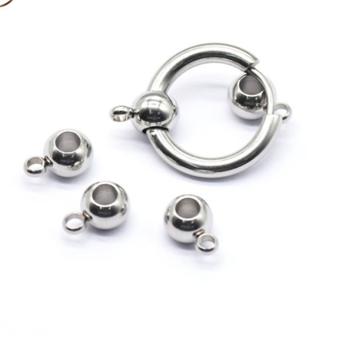 Бусина 6,5х4 мм для подвесок на браслеты Сталь  OM006 - фото товара фото 2