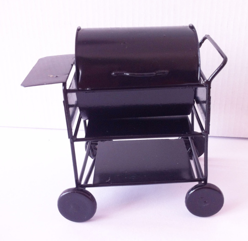 Жаровня на колесиках для кукольного дома  BBQ 001 - фото товара фото 3