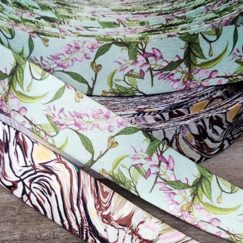 Лента ременная стропа 38 мм орнамент Весна Лента ременная стропа 38 мм орнамент Весна