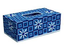 Набор для объемной вышивки Салфетница синяя  - купить для кожевенного хобби