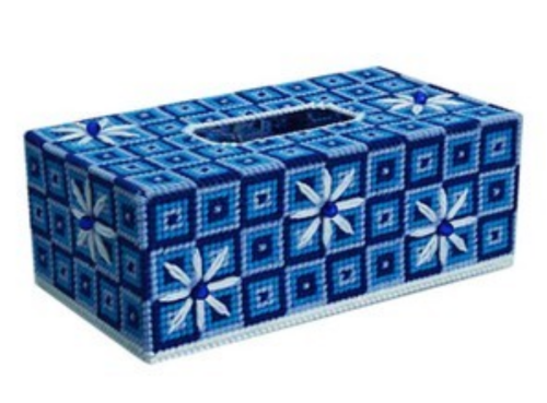 Набор для объемной вышивки Салфетница синяя   - фото товара