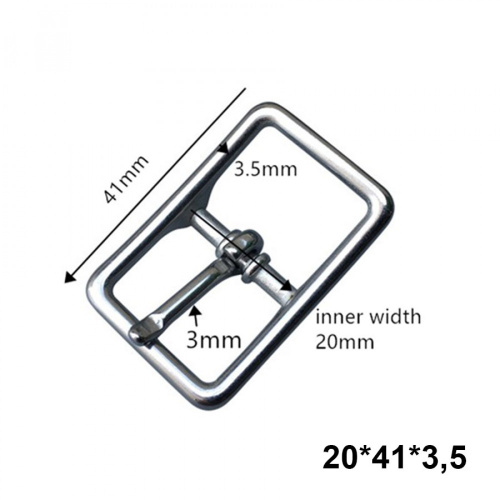 Пряжка 13-26 мм стальная с перекладиной W024 фото 5