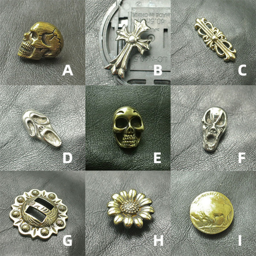 Кончо для кожаных изделий 19 мм Маргаритка Латунь  KM H19 - фото товара фото 2