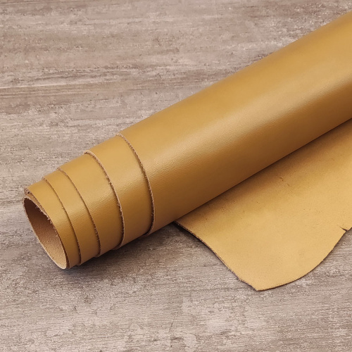 Кожа КРС 1,4-1,6 мм с покр. Карри золотистый Италия Кожа КРС 1,4-1,6 мм с покр. Карри золотистый Италия