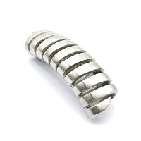 Бусина 8х4 для браслетов Витая Спираль Сталь  - купить для кожевенного хобби