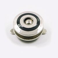 Уценка! Застежка магнитная зажимная 17 мм черная с серебром HY015  - купить для кожевенного хобби