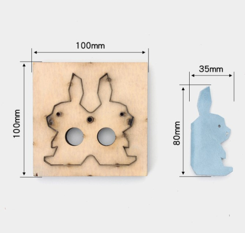 Штанцформы (вырубные штампы) для кожаного брелка Зайка  ST 4739 - фото товара фото 4