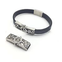 Бусина 10х3 мм Якоря Сталь  - купить для кожевенного хобби