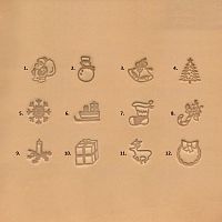 Штампы для тиснения по коже Рождественский дизайн IVAN