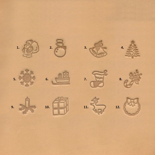 Штампы для тиснения по коже Рождественский дизайн IVAN Штампы для тиснения по коже Рождественский дизайн IVAN