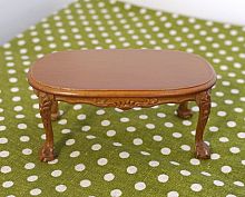 Миниатюра для кукол Столик овальный с резьбой   - купить для кожевенного хобби