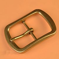 Пряжка 40 мм латунная с перекладиной Антик L-212  - купить для кожевенного хобби