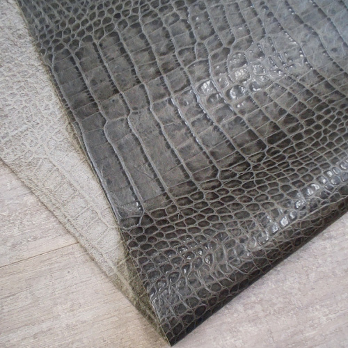 Кожа Кайман 0,9 мм Серо-коричневый Турция фото 3