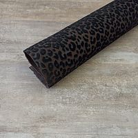 Кожа с ворсом 1,6 Леопард коричневый Италия