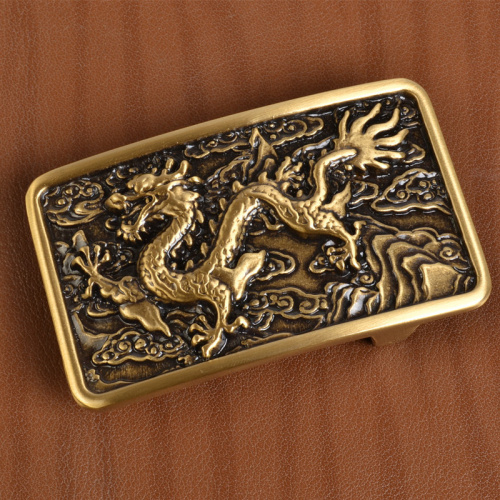 Пряжка для ремня с шипом 38 мм Дракон латунная   PR 38L-231 - фото товара фото 2