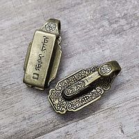 Карабин ременной декоративный 37 мм Латунь  - купить для кожевенного хобби