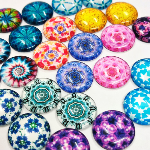 Кабошоны Калейдоскоп клеевые 20 мм набор 10 шт.  KASH 20k - фото товара фото 2