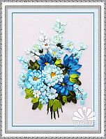 Набор для вышивки лентами Голубой букетик  - купить для кожевенного хобби